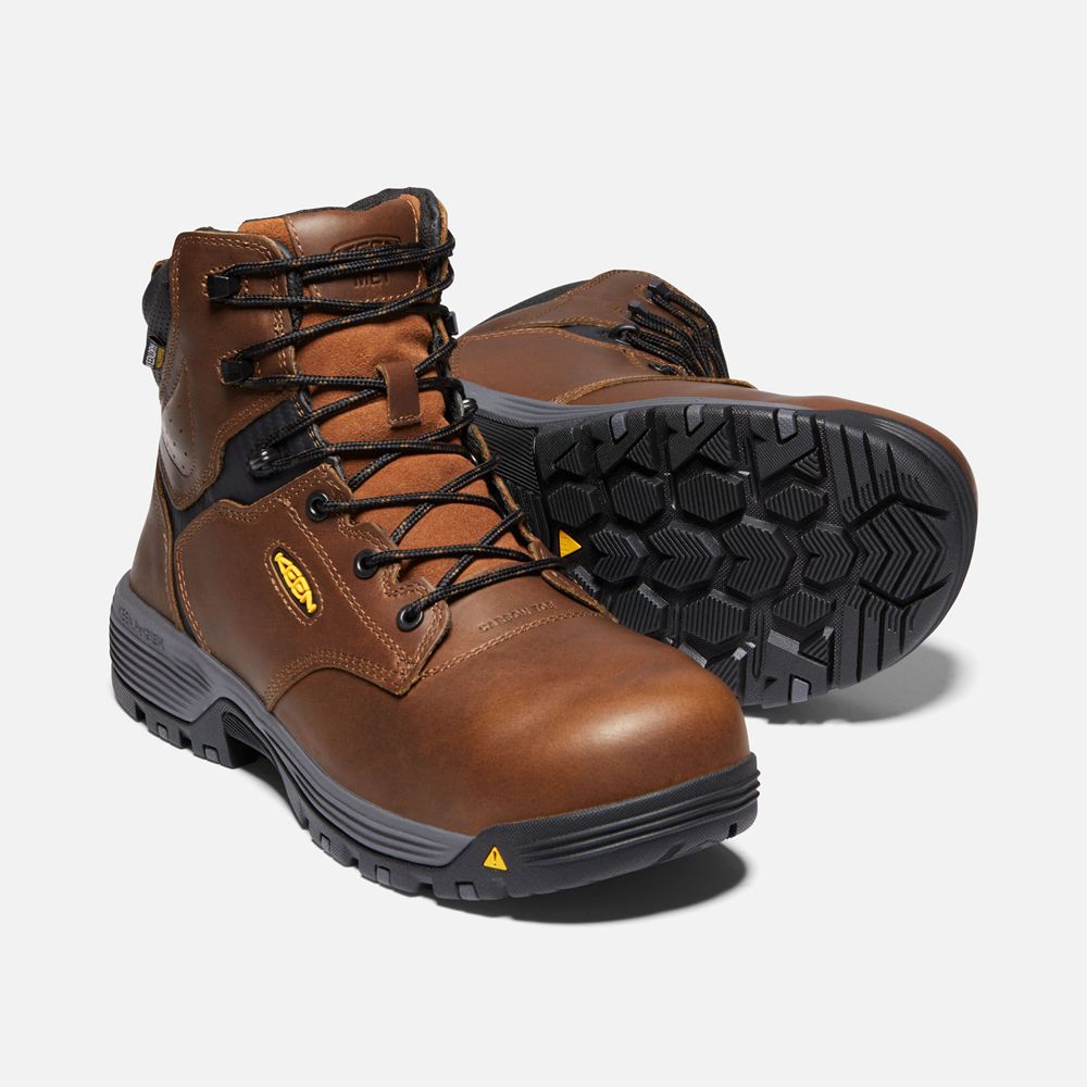 Keen Trekking Bot Erkek Kahverengi - Chicago 6\" Internal Met Waterproof (Carbon-Fiber Toe) - Türkiye